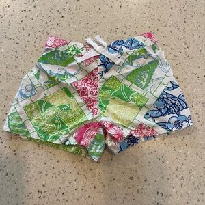 Lilly Pulitzer Pink and Green Patterned Shorts